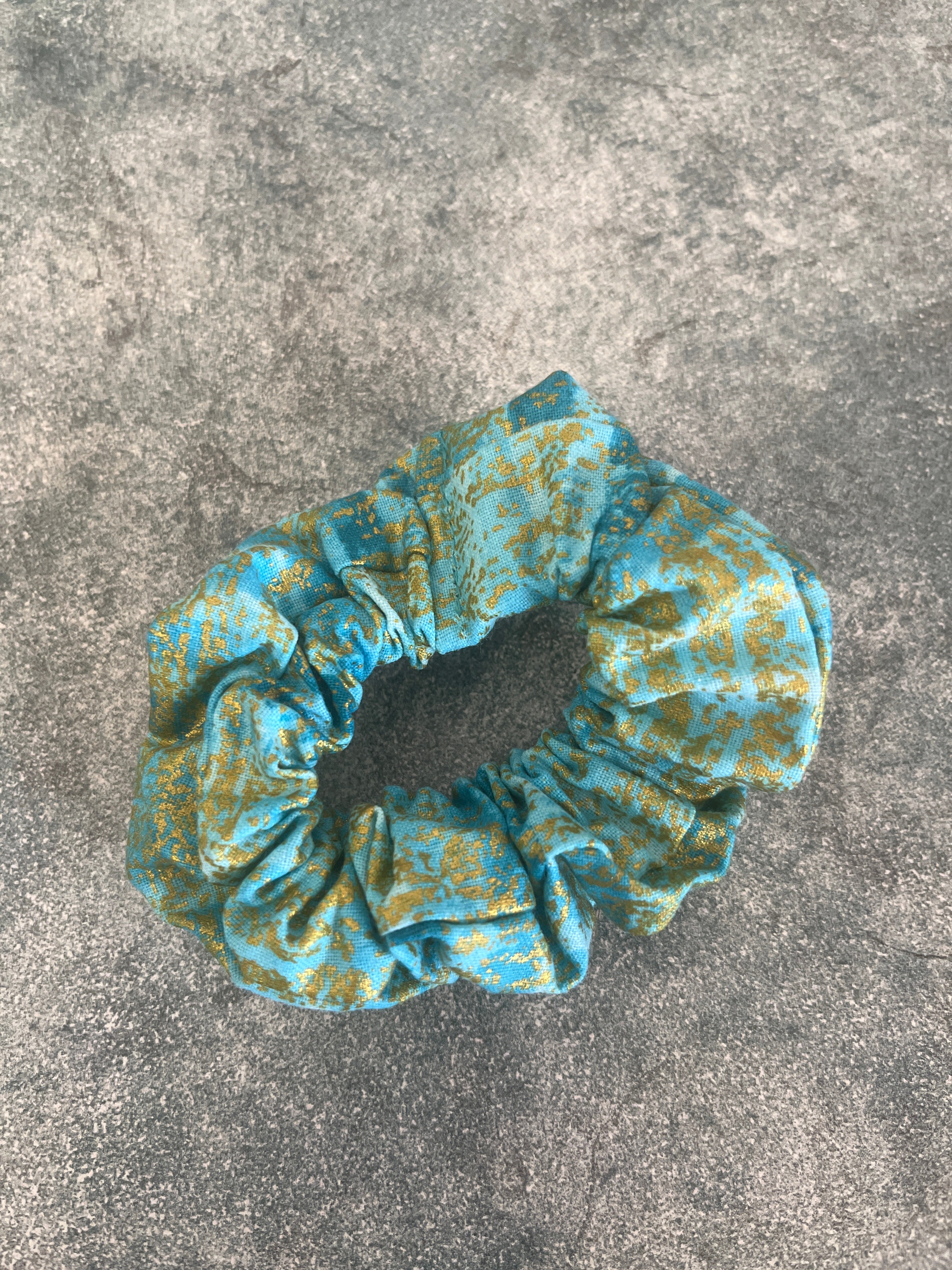 Golden Turquoise- Scrunchie