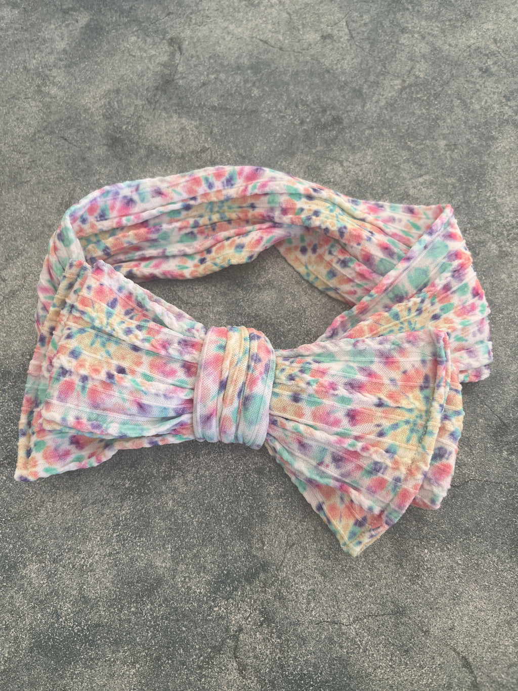 Rainbow Dye - Cable Knit Bow Headband