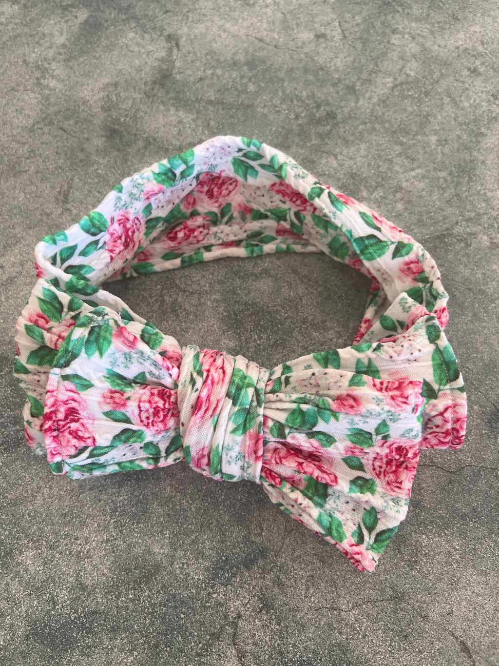 Rose Garden - Cable Knit Bow Headband