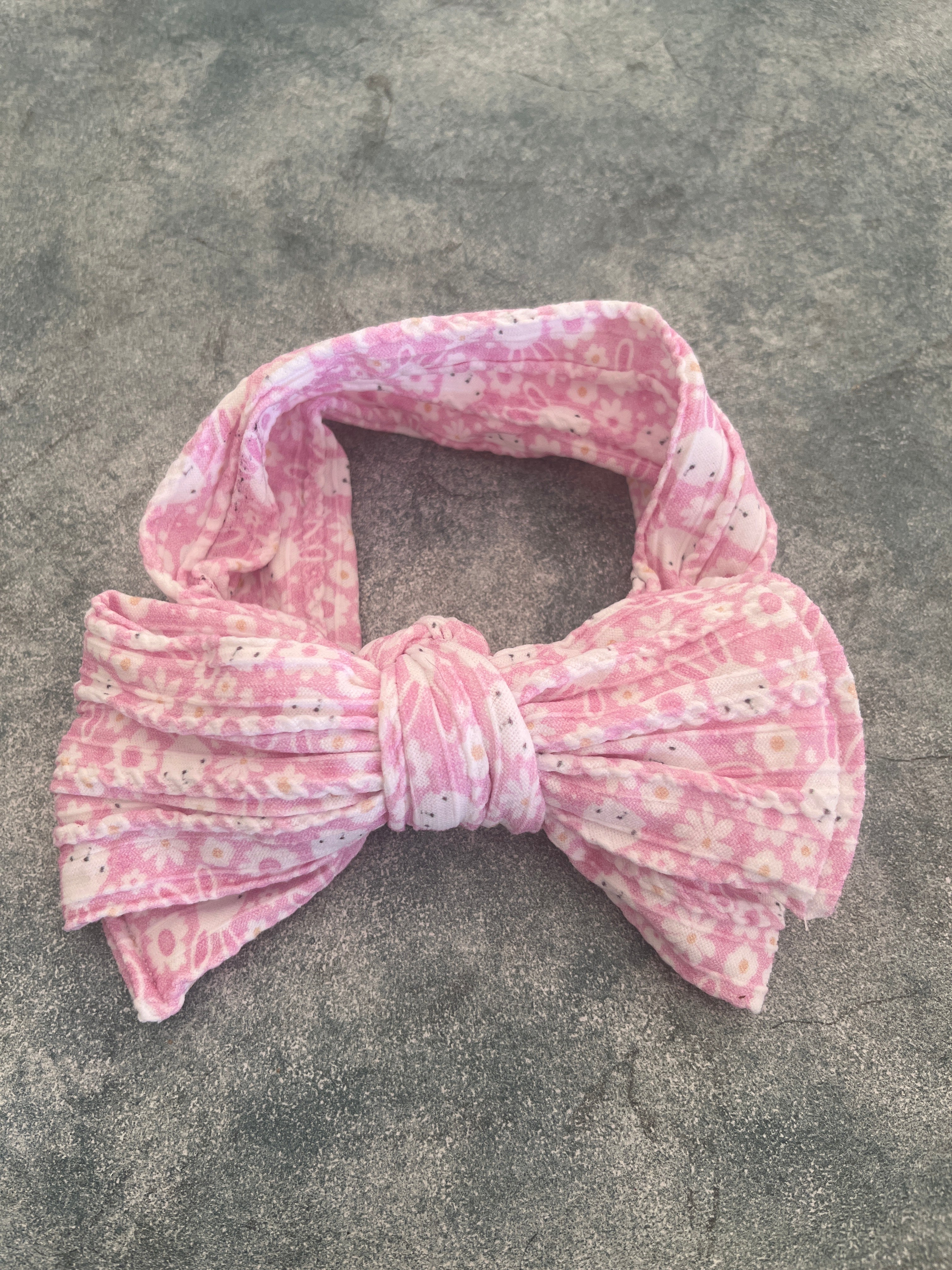 Bunny - Cable Knit Bow Headband