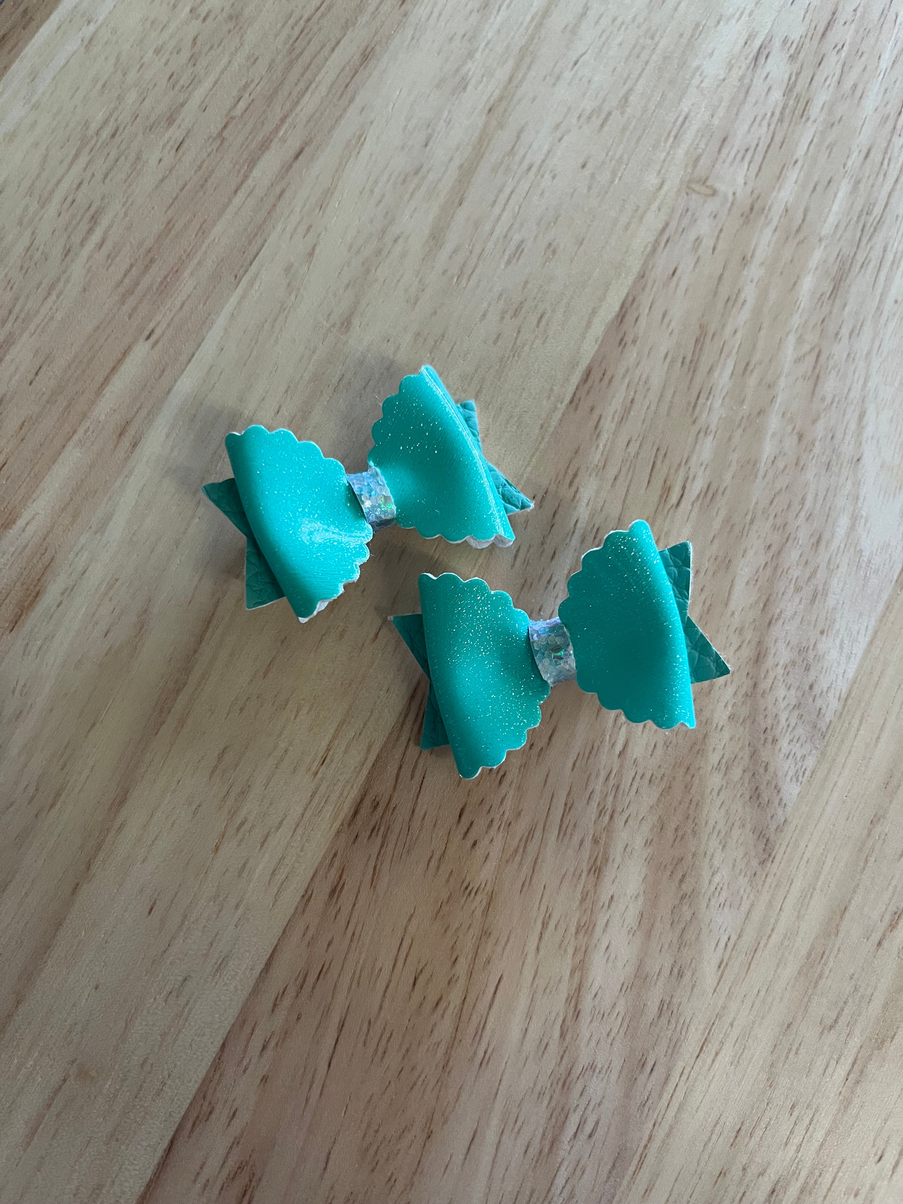 Sea Glass Shimmer - Frill Me Midi Pigtail Bows